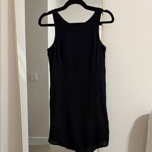 Theory Black Sleeveless Mini Shift Dress